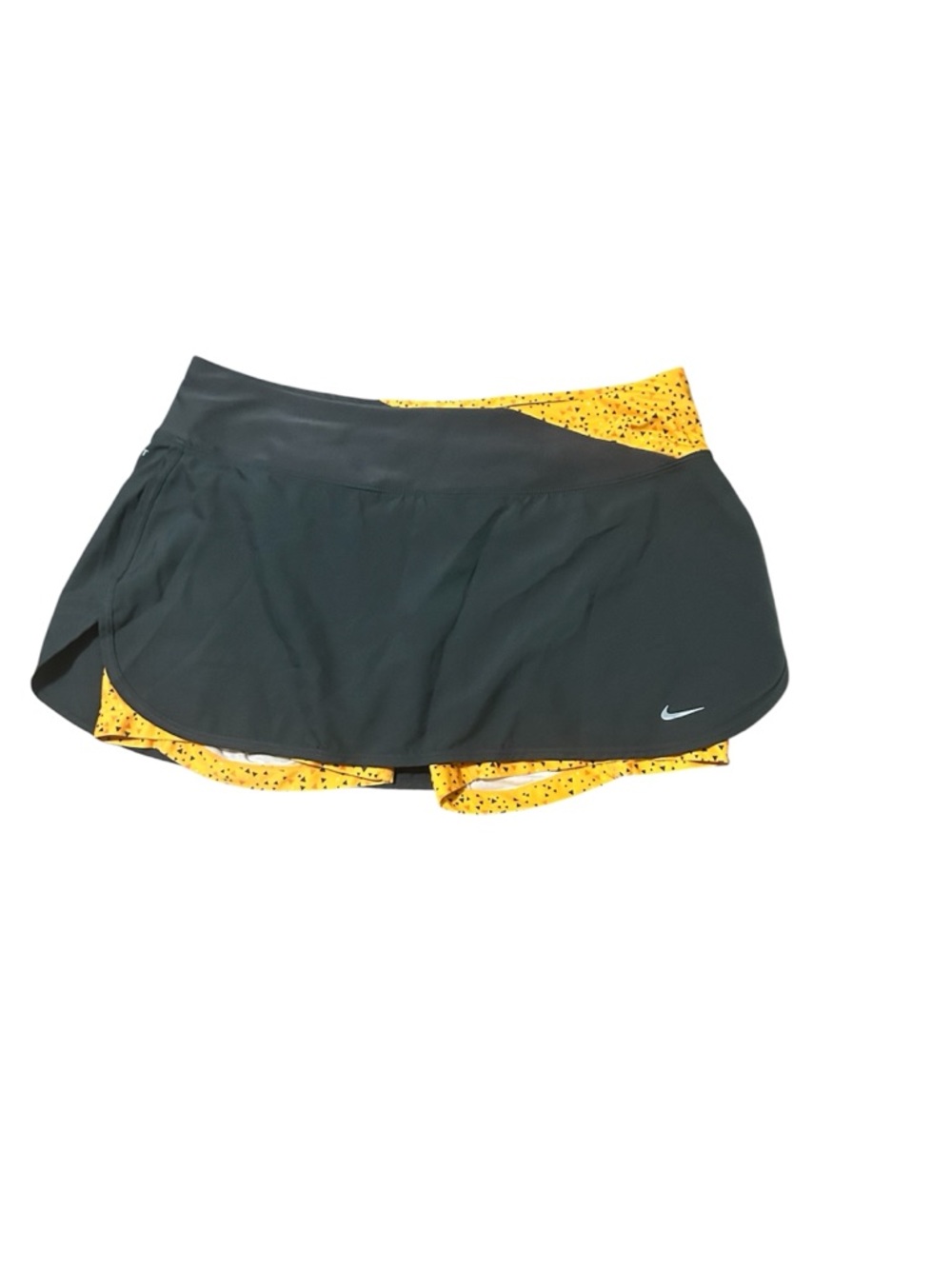 Nike Black Skort with Yellow Printed Inner Shorts